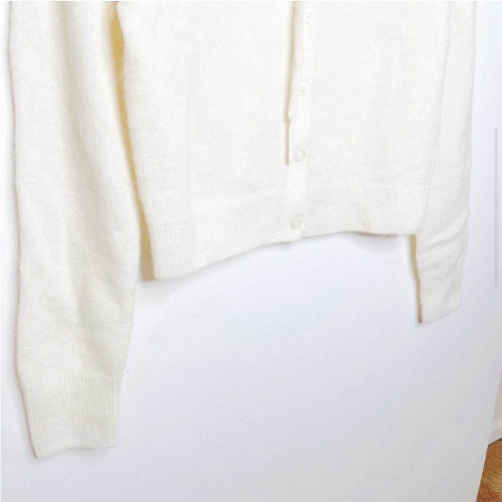 & Other Stories Statement Collar Knit Button Front Cardigan Cream S - Picture 6 of 9